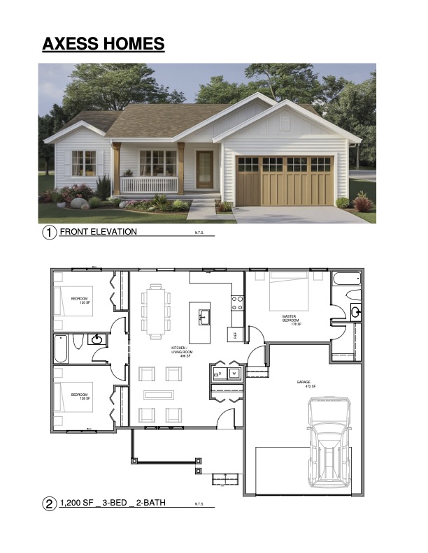 Single Family Home Model 1 floor plan